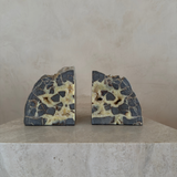 Natural Stone Geode Bookends