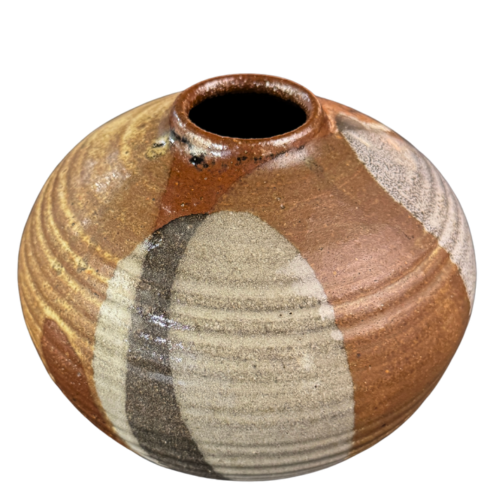 Multi Color Ceramic Glaze Vessel