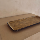 Vintage Woven-Pattern Decorative Tray