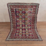 Antique Pomegranate & Indigo Turkish Rug