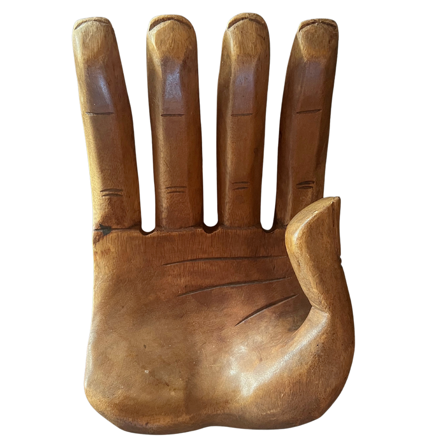 Large Wooden Hand Object