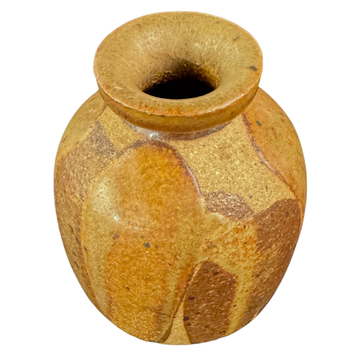 Multi Tone Stoneware Vessel with Brown Accents
