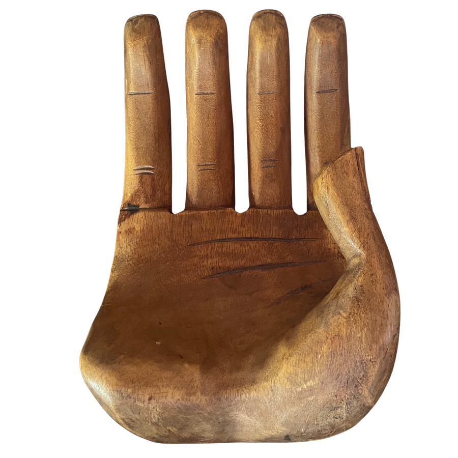 Large Wooden Hand Object