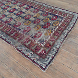 Antique Pomegranate & Indigo Turkish Rug