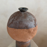 Textured Bottle Form Studio Pottery Decorative Vessel