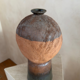 Textured Bottle Form Studio Pottery Decorative Vessel