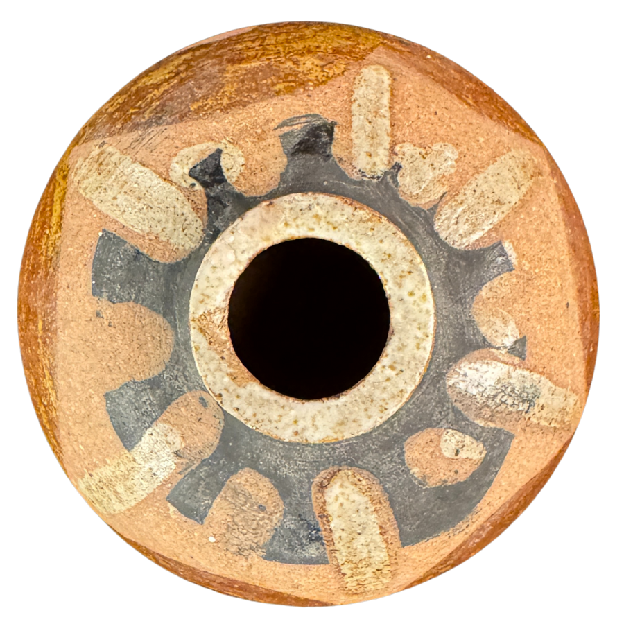 Abstract Design Stoneware Vessel