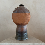 Textured Bottle Form Studio Pottery Decorative Vessel