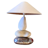 Vintage Multi Texture Pebble Table Lamp by Francois Chatain
