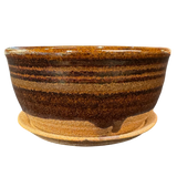 Small Ceramic Brown Glazed Planter