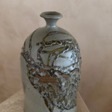 Textured Drip Glaze Studio Pottery Bottle Vase