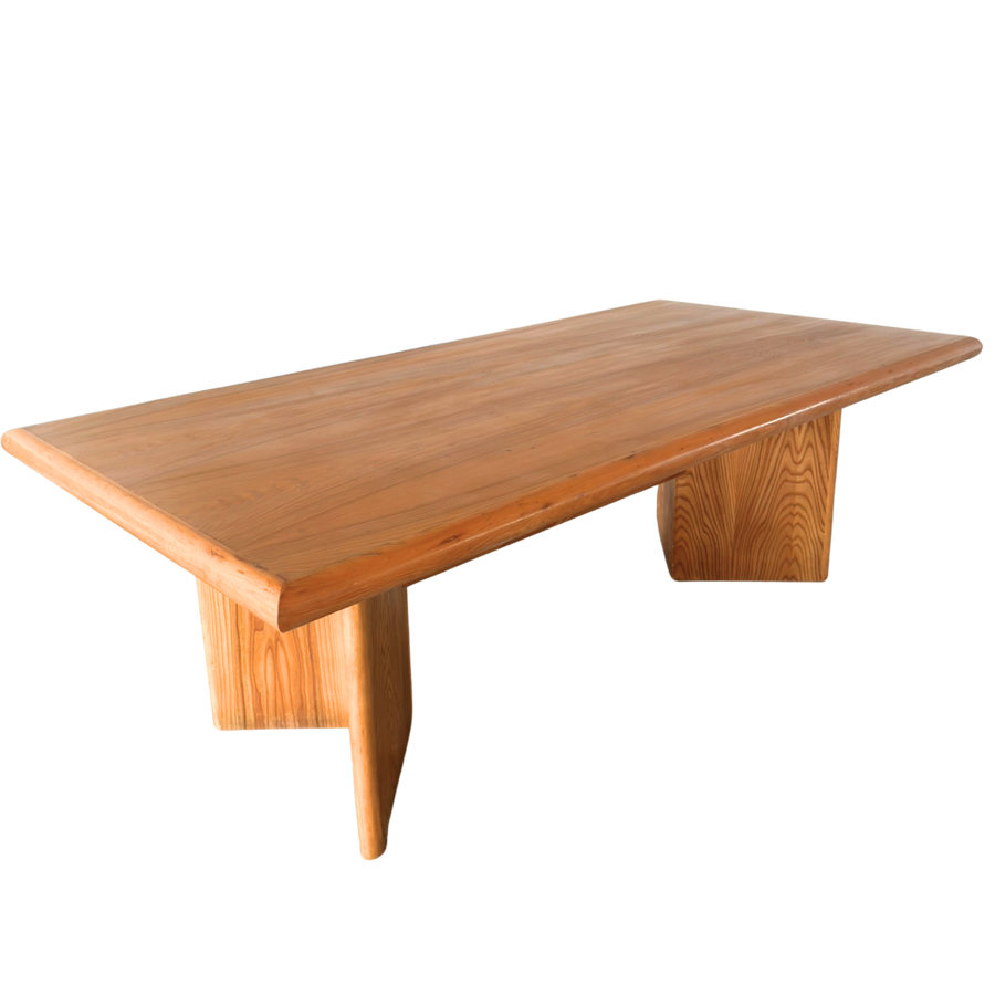 French Oak Dual Pedestal Dining Table