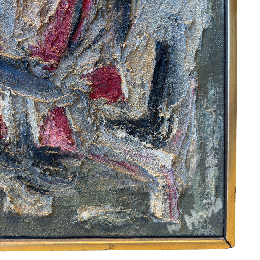 Vintage Textured Abstract Painting