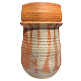 Medium Terracotta Vase with Abstract Motif
