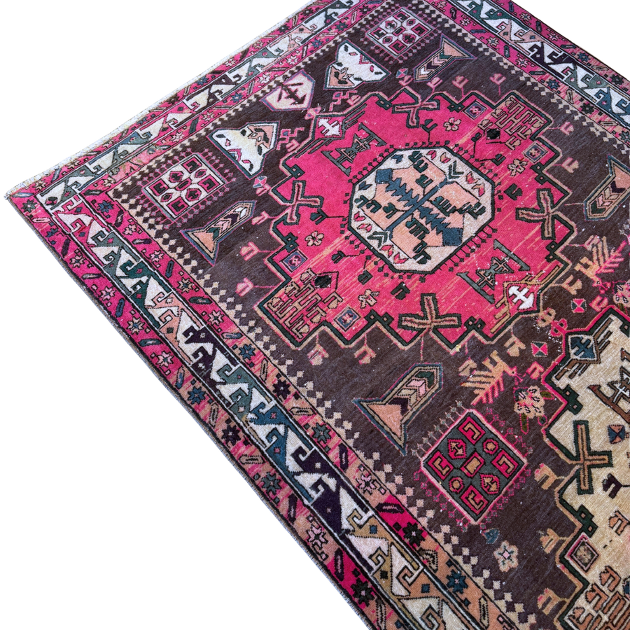 Vintage Pink Persian Area Rug