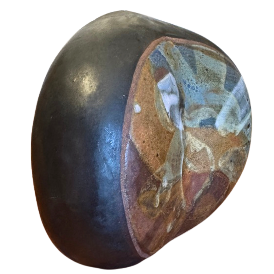 Heart Shaped Studio Vessel with Glazed Inlay