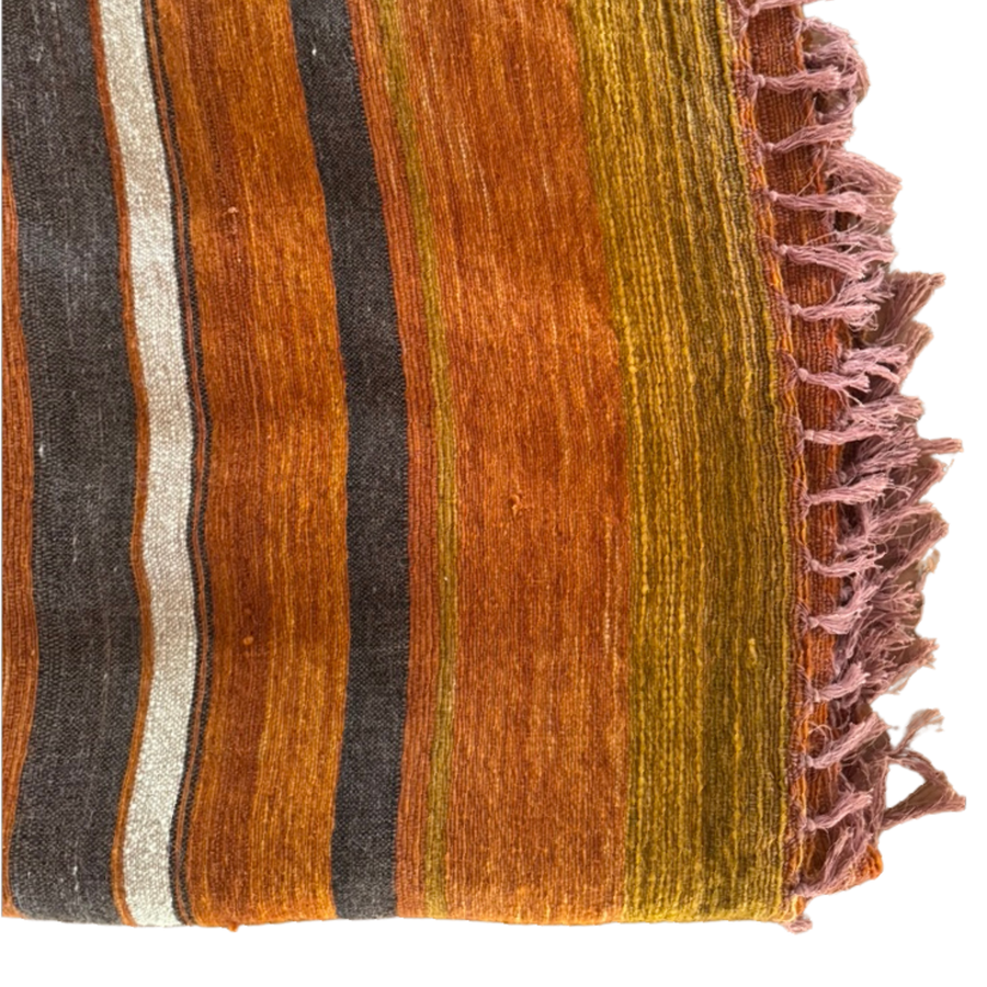 Hand Loomed Striped Vintage Textile