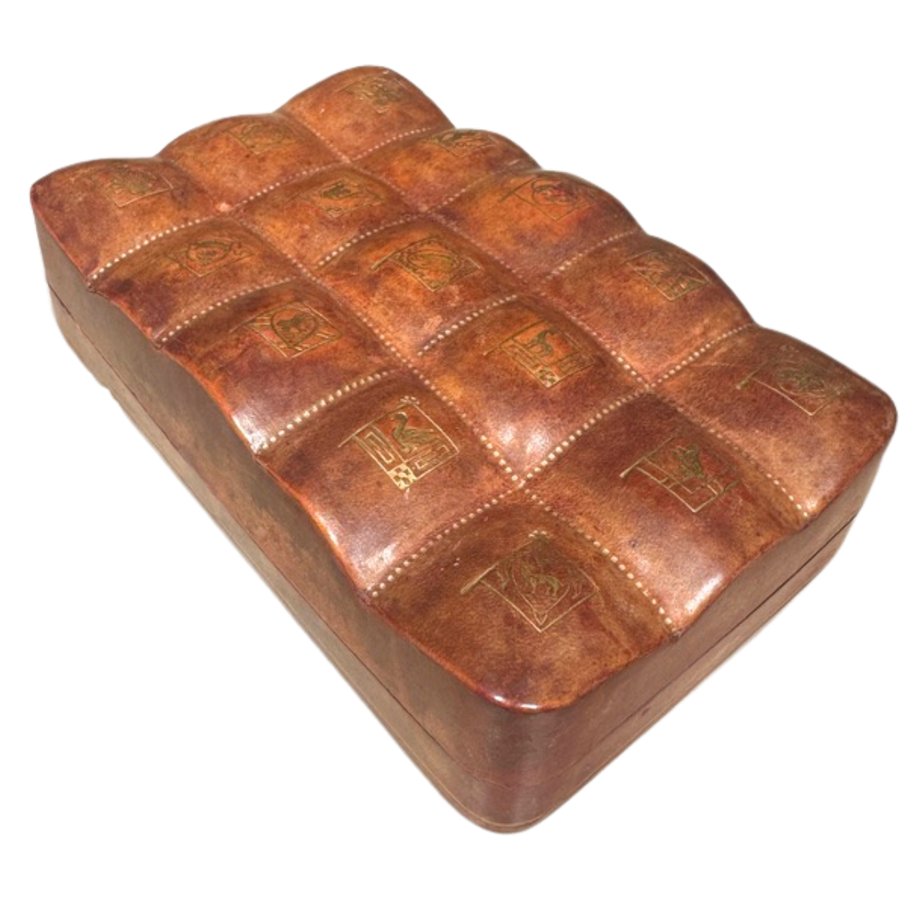 Mini Embossed Leather Box