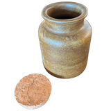Mustard Glaze Studio Ceramic Jar with Cork Stopper