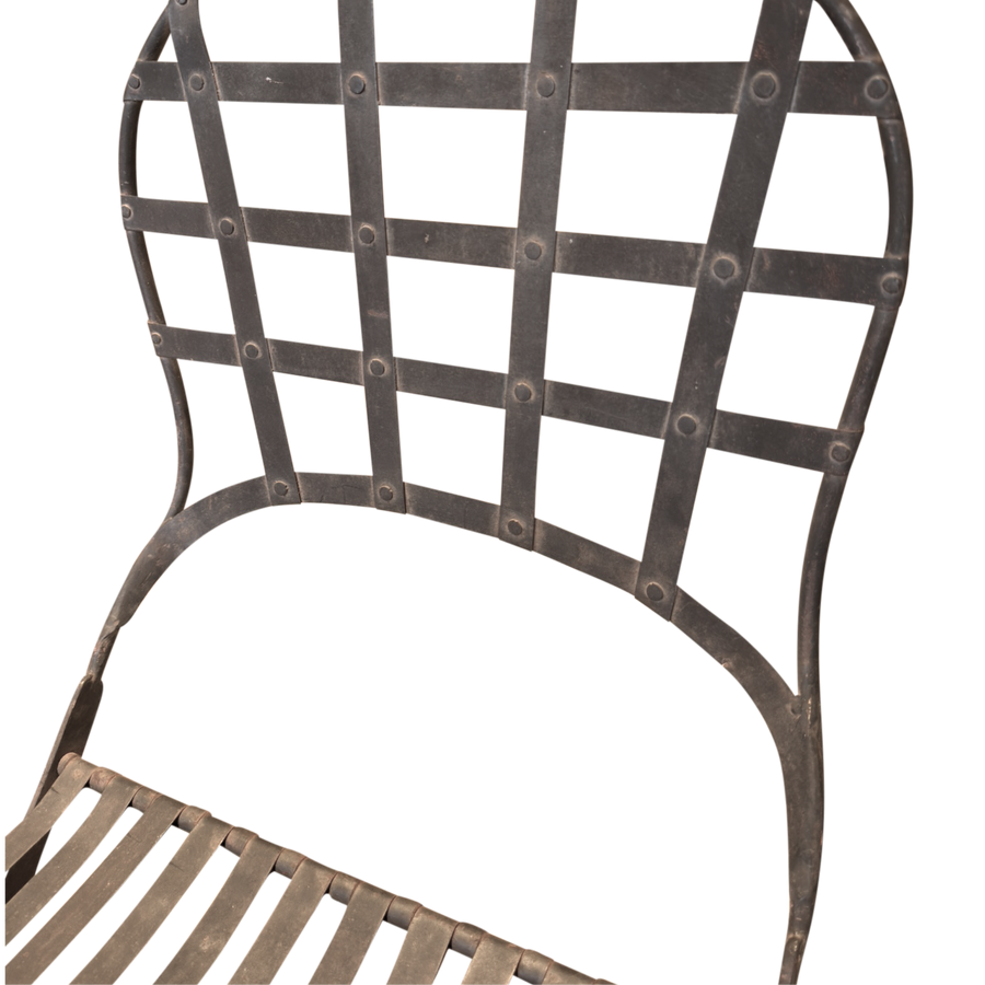 Sculptural Iron Folding Chair