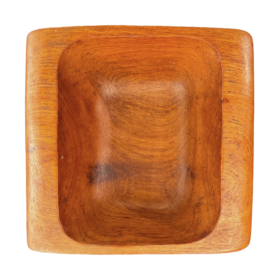 Square Turned Wood Bowl
