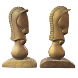 Pair of Brass Stallion Bookends