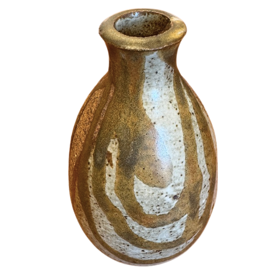 Studio Bud Vase with Swirl Glaze