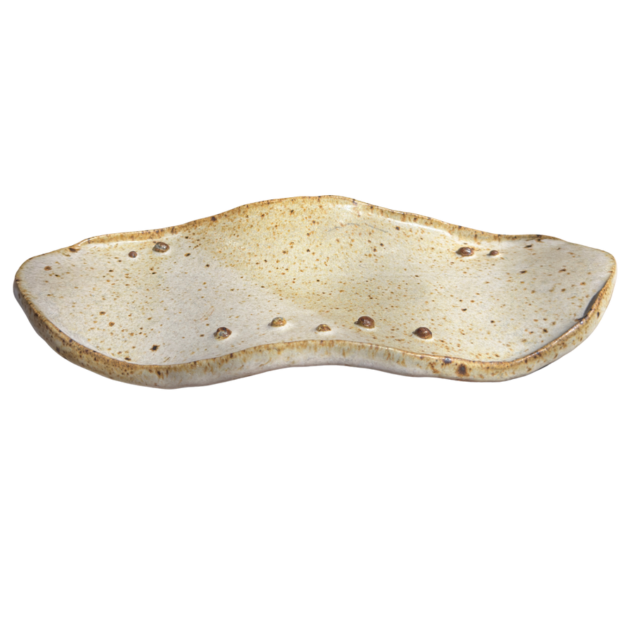 Speckled Stoneware Oval Dish