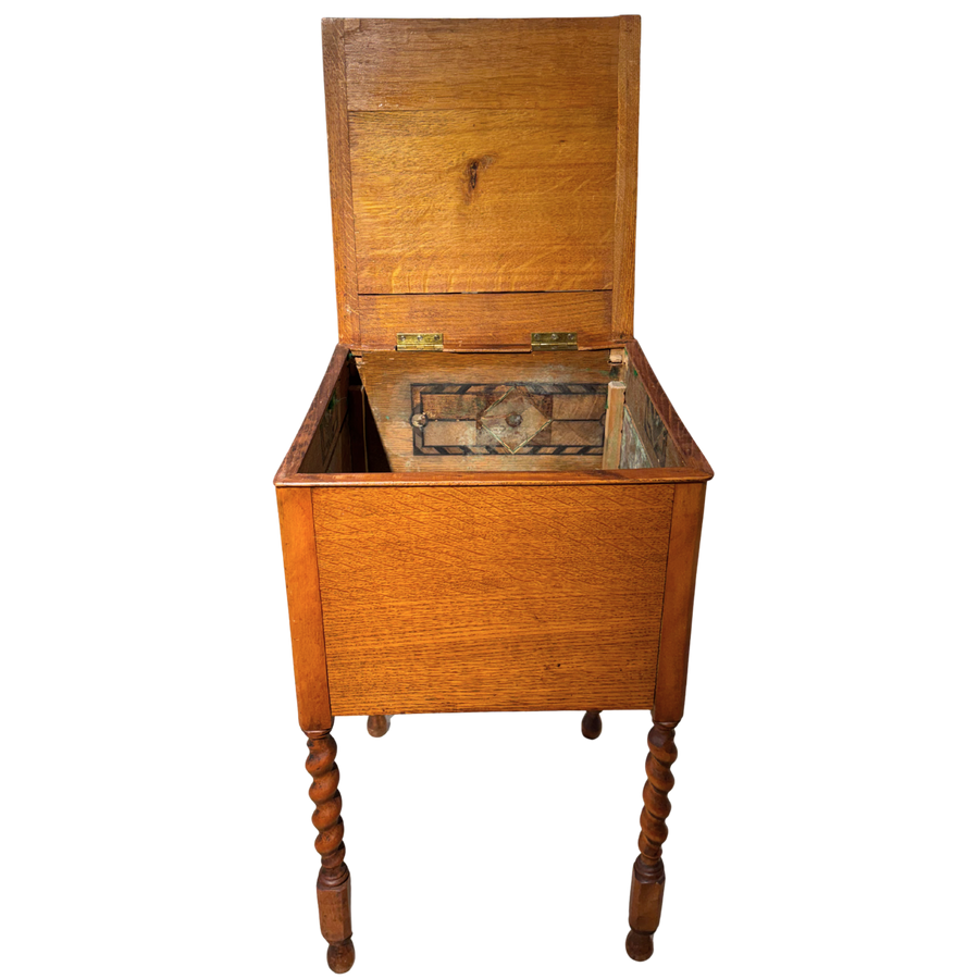 Turned Leg Lift Top Cabinet