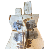 Large Studio Pottery Vessel with Blue and Earth Toned Accents