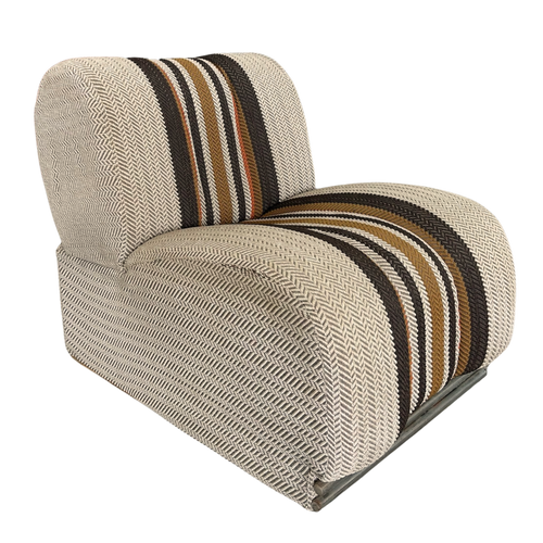 Sunset Stripe Modular Chairs in Textured Herringbone