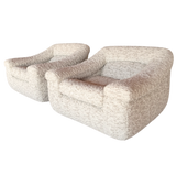 Pair of Postmodern Channeled Lounge Chairs
