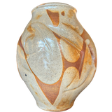 Large Sand and Rust Glaze Studio Ceramic Vase