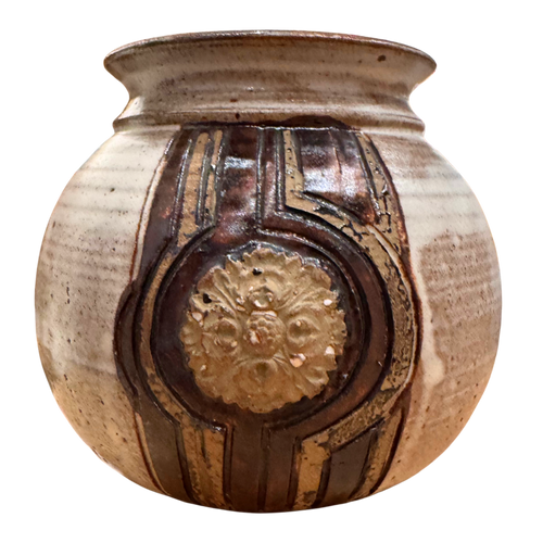 Relief Medallion Studio Ceramic Vessel