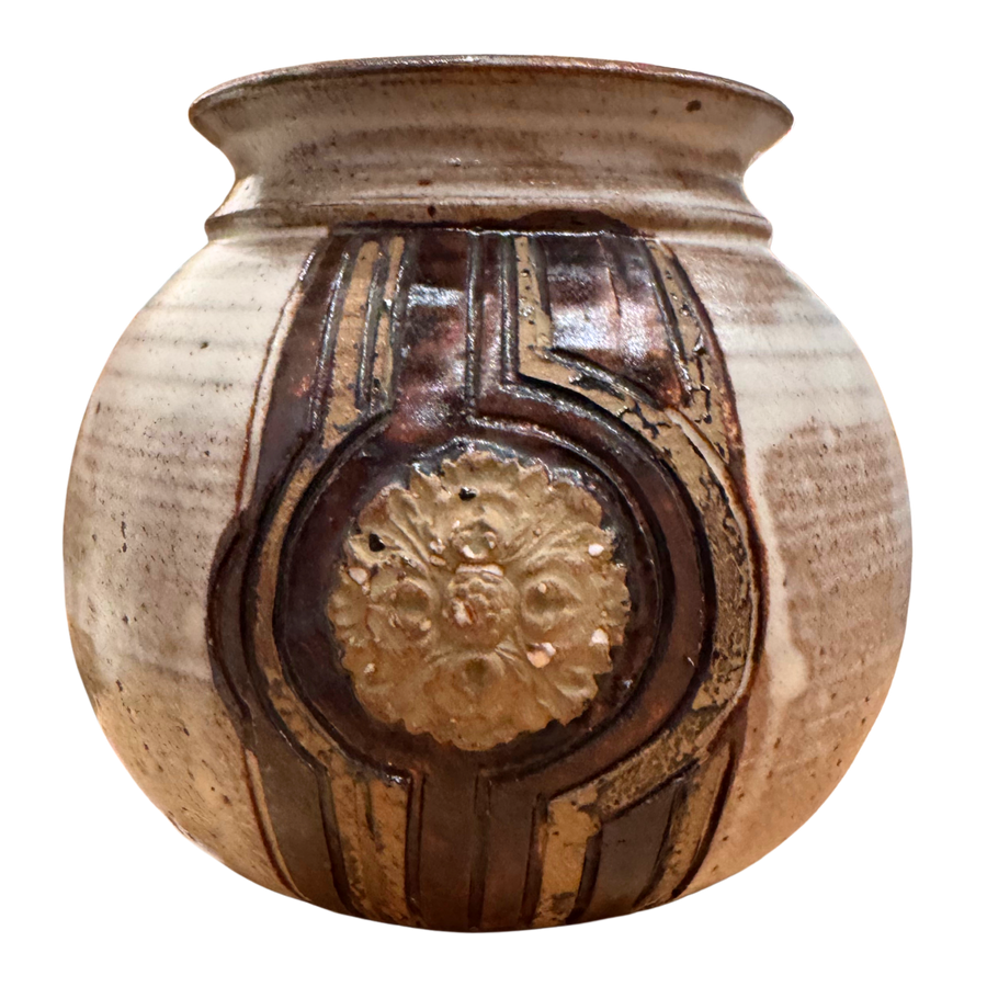Relief Medallion Studio Ceramic Vessel
