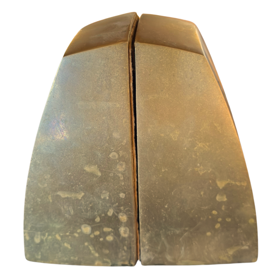 Pair of Curved Brass Bookends