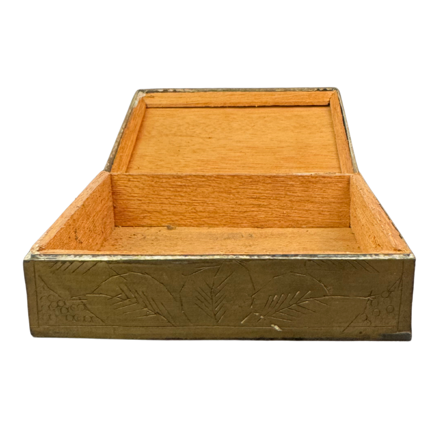 Brass Box with Floral Motif