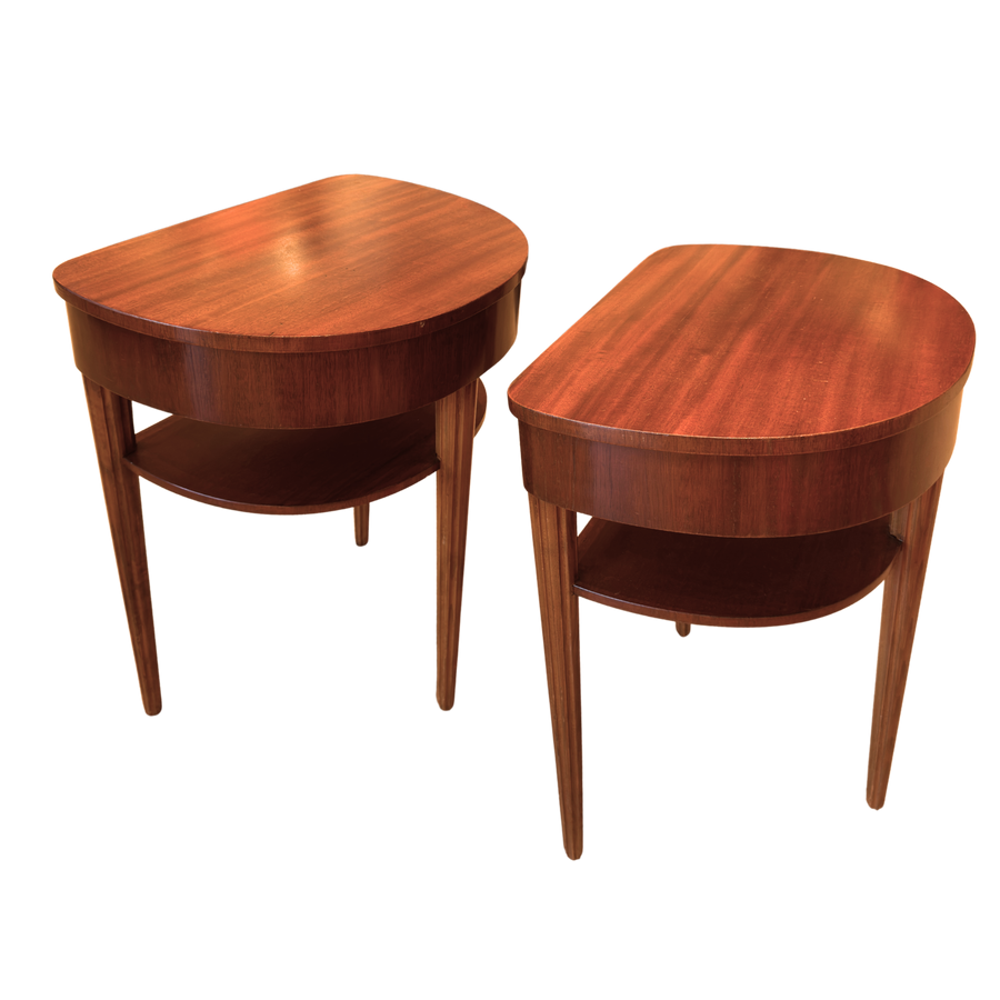 Pair of Italian Walnut End Tables