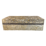 Large Brutalist Metal Lidded Box