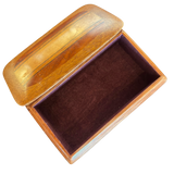 Striped Mixed Wood Inlay Trinket Box