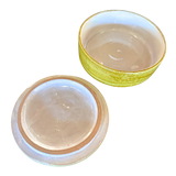 Golden Ochre Ceramic Lidded Jar