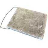 Weathered Stone Block Serving Board with Iron Handle