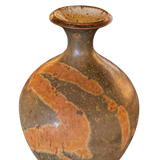 Russet Glazed Studio Ceramic Vase with Flared Neck