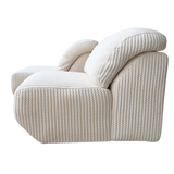 Pair of Postmodern Textured Cream Rope Knit Lounge Chairs