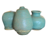 Trio of Teal Studio Ceramic Bud Vases