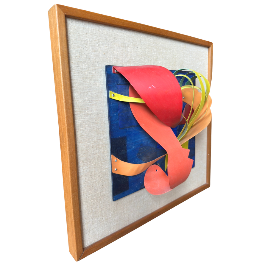 Colorful Painted Aluminum Abstract Relief