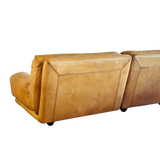 Vintage Italian Leather Two Piece Loveseat