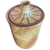 Studio Pottery Lidded Jar with Flared Neck
