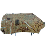 Vintage Orthoceras Limestone Iron Base End Table