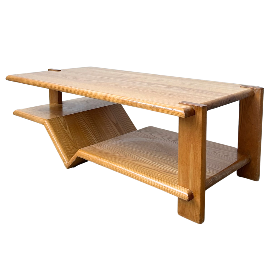 Split Level Italian Oak Coffee Table
